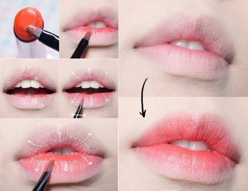 как красить губы